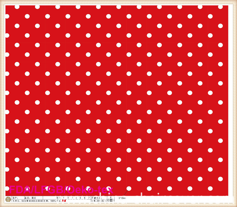 PVC Tablecloth with Nonwoven Backing LFGB Grade